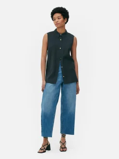 Mouwloze Blouse Met Knopen