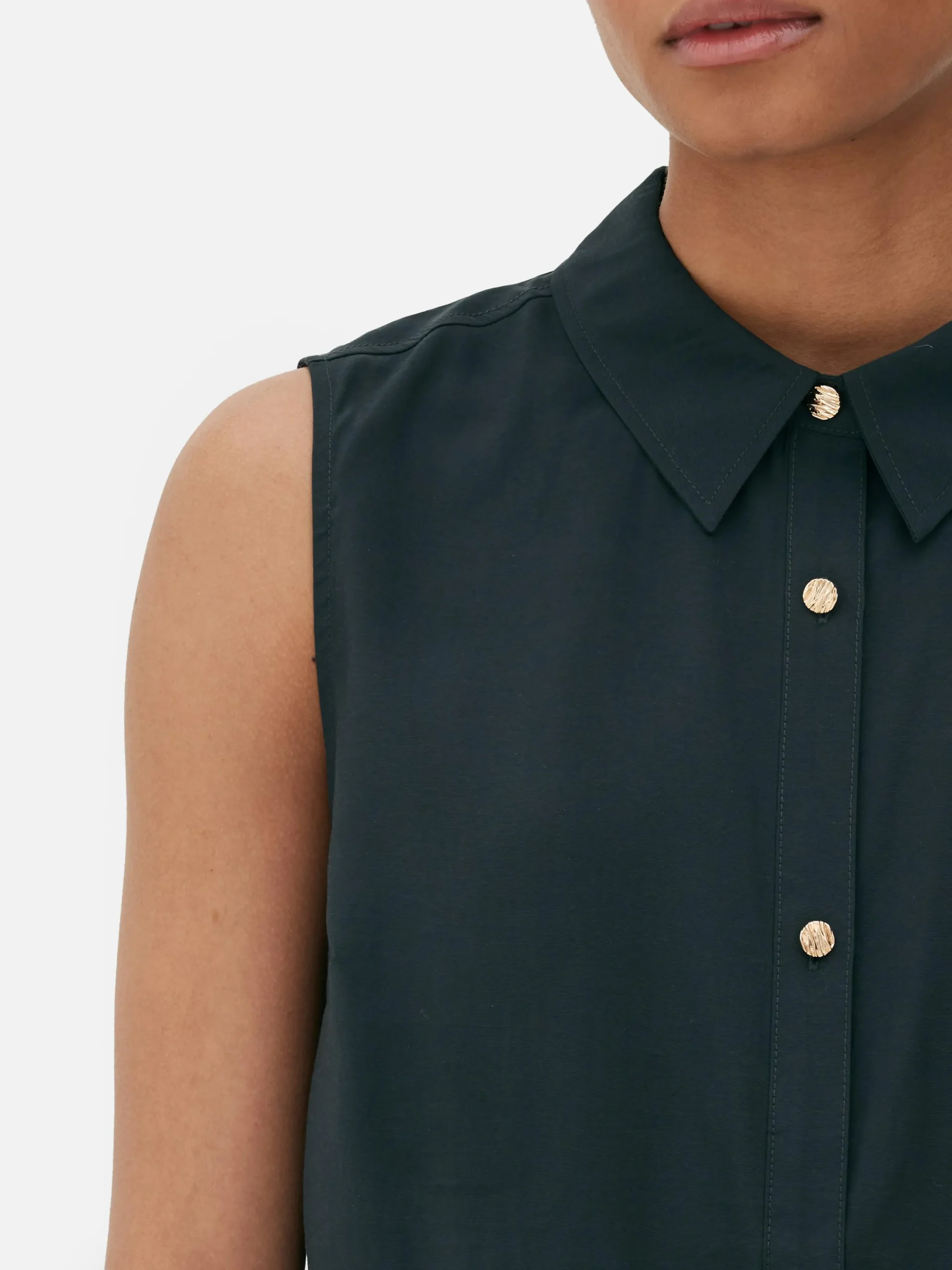 Mouwloze Blouse Met Knopen