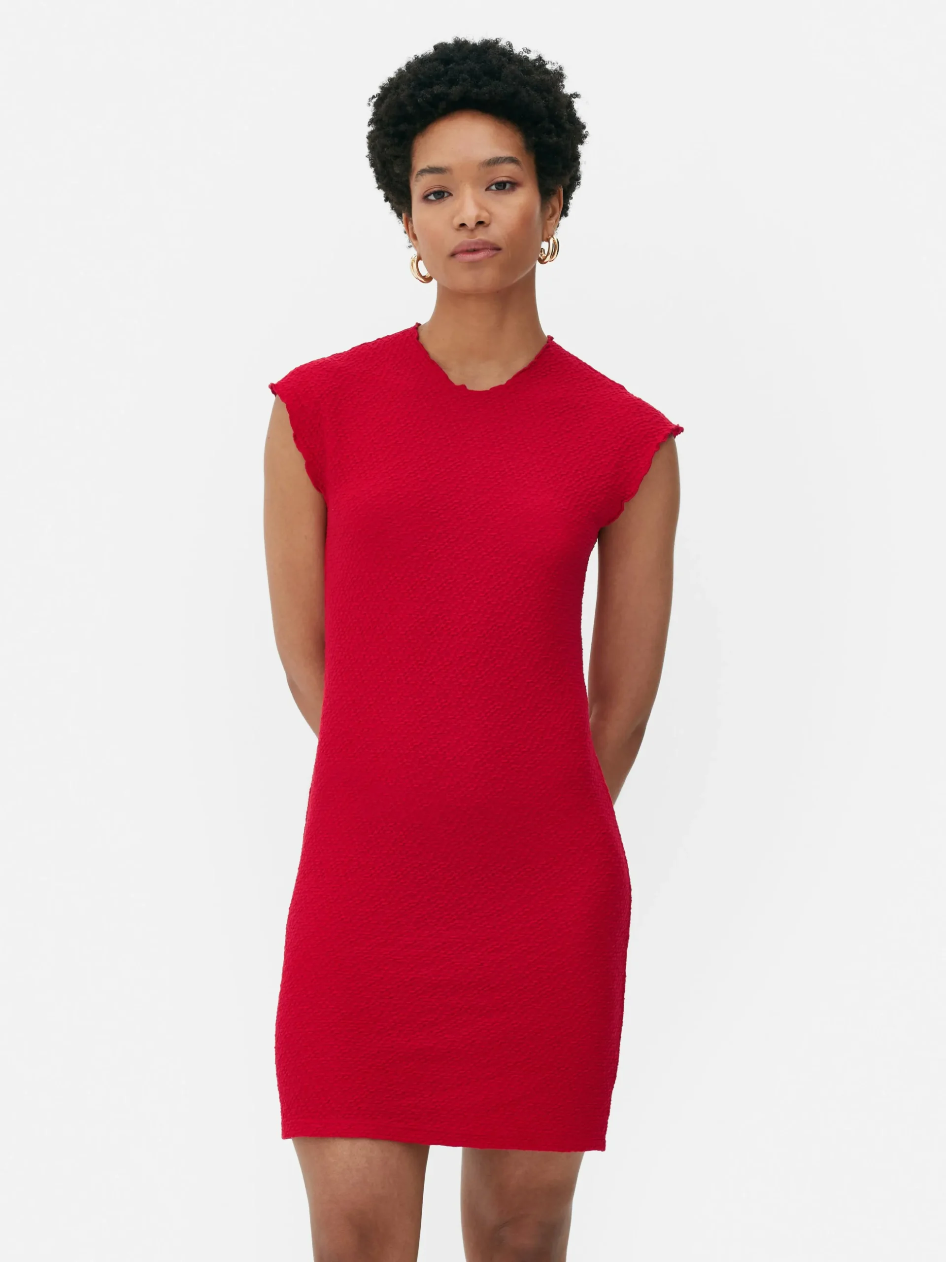 Mouwloze Bodycon-mini-jurk Met Textuur