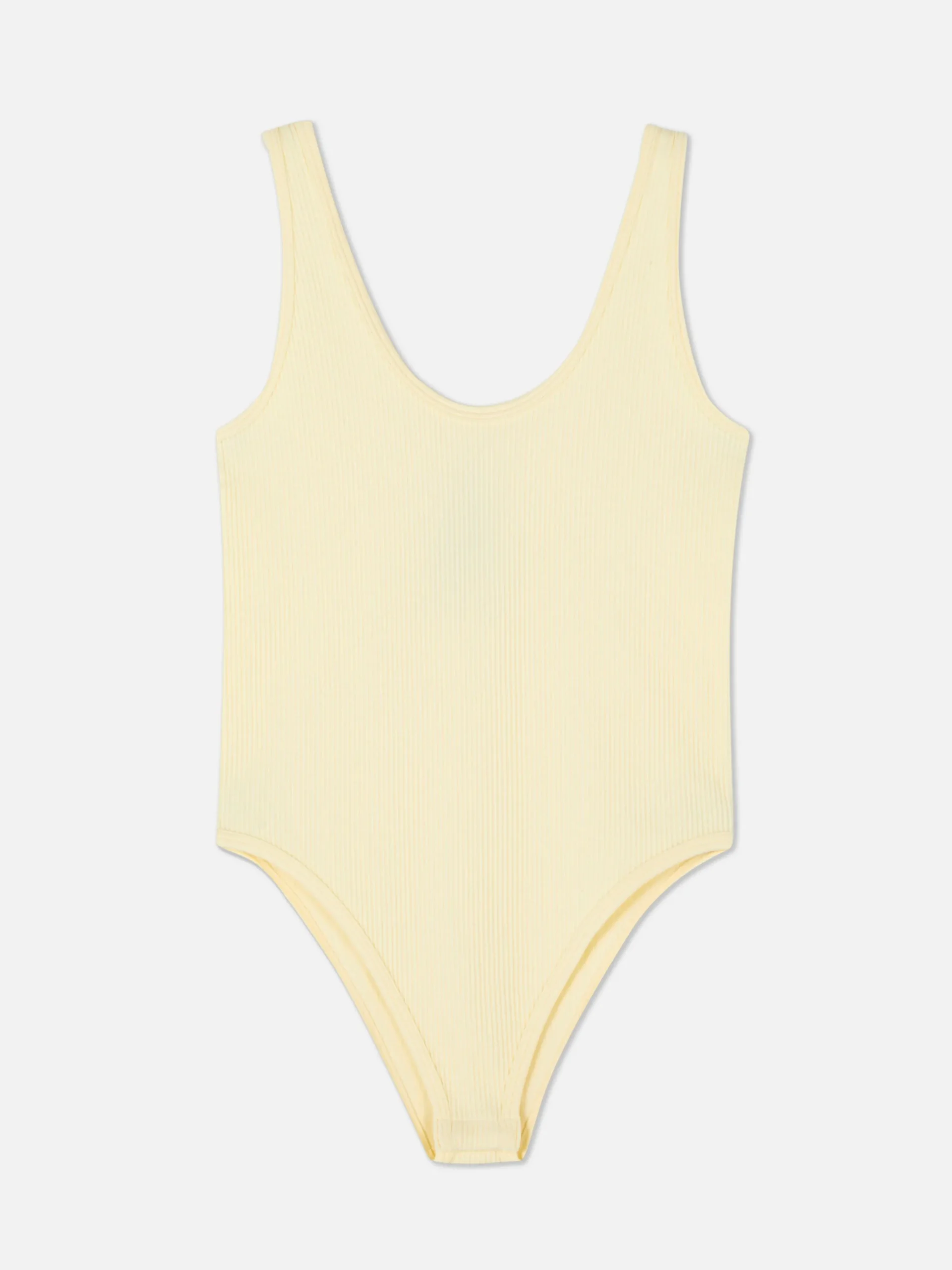 Naadloze Bodysuit Van Ribstof Met U-hals