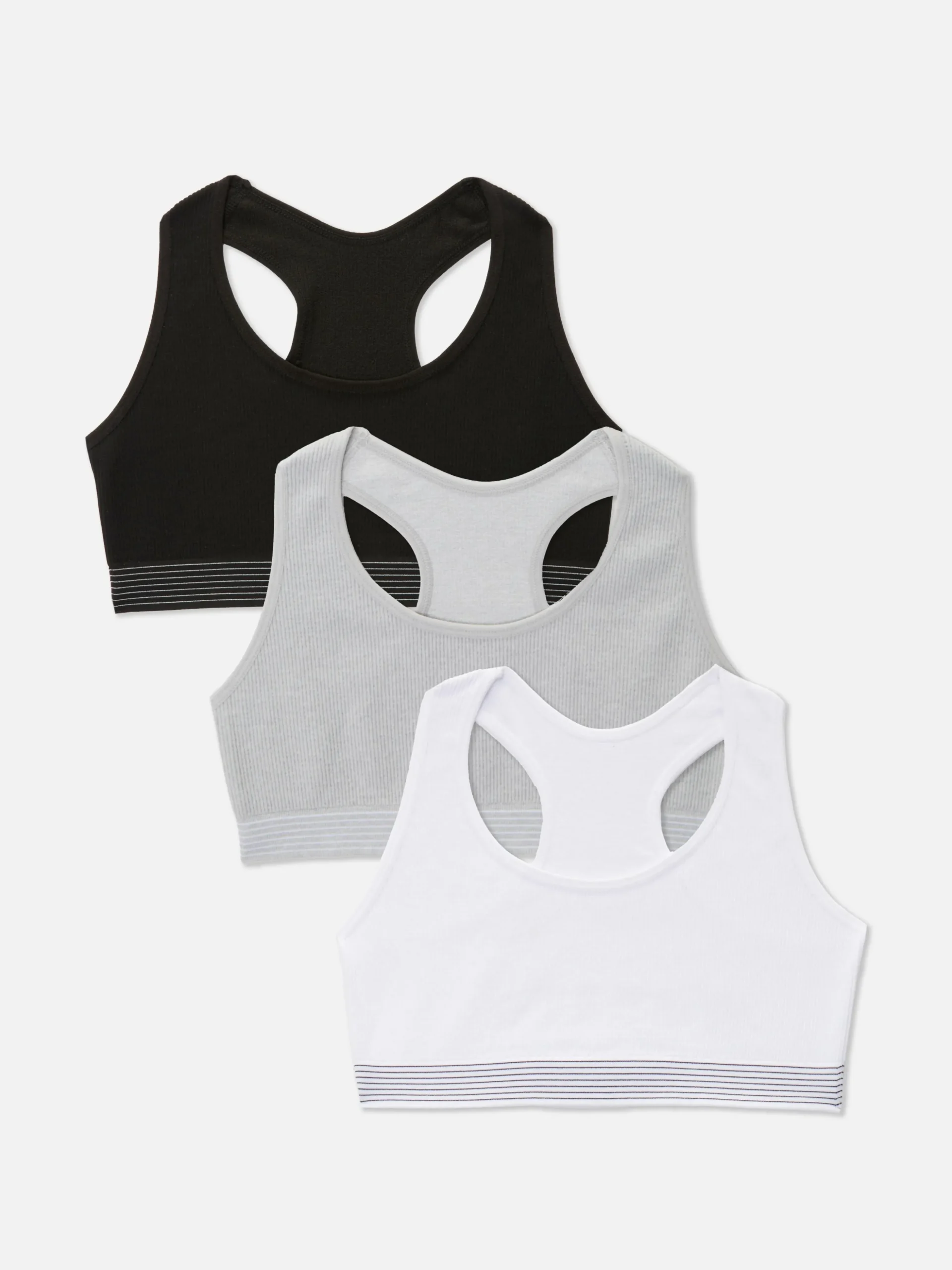Naadloze Korte Tops Met Racerback, Set Van 3
