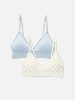 Naadloze Triangelbralettes, Set Van 2