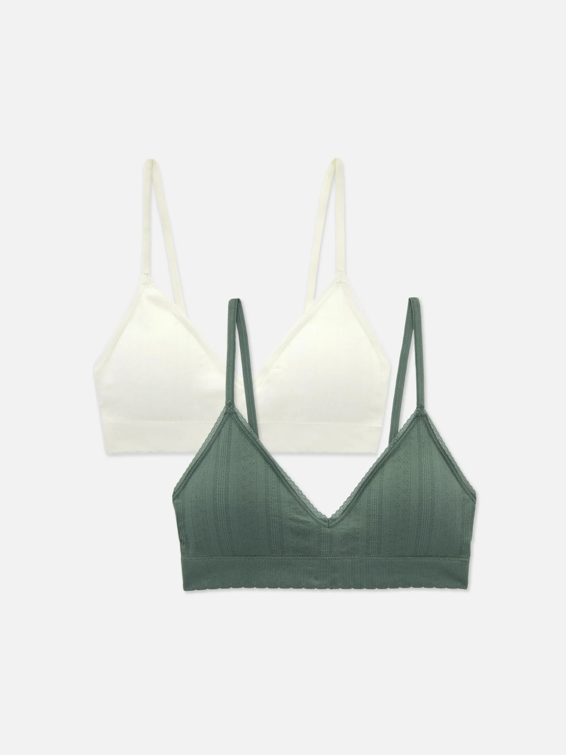 Naadloze Triangelbralettes, Set Van 2