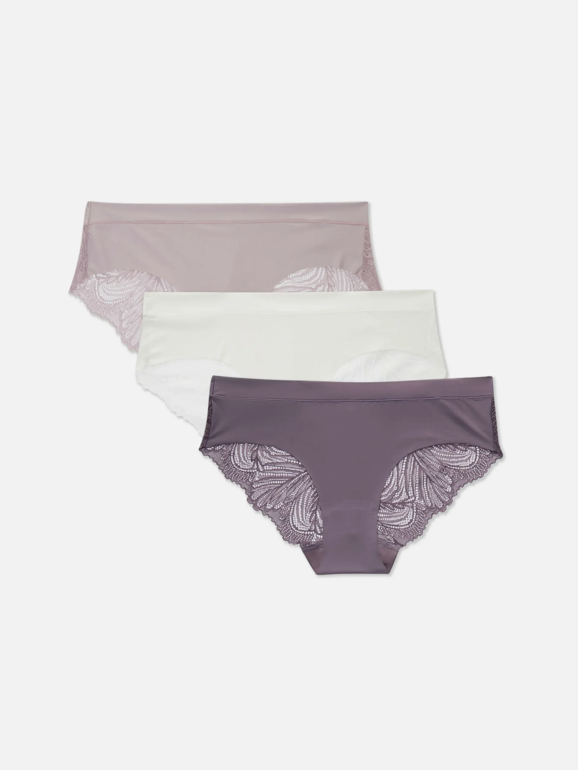 Onzichtbare Brazilian Slip Met Kant, Set Van 3