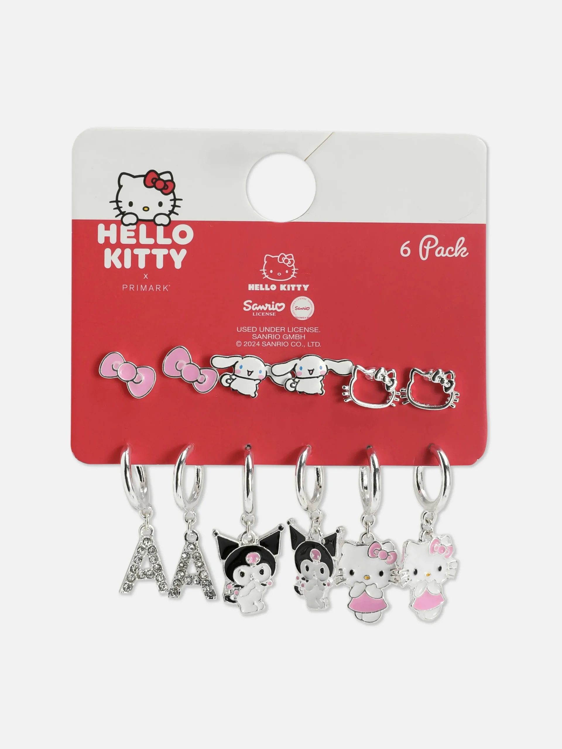 Oorbellen Hello Kitty, 6 Stuks