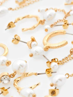 Oorhangers Met Imitatieparels, Set Van 9