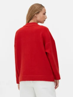Oversized Gebreid Bomberjack
