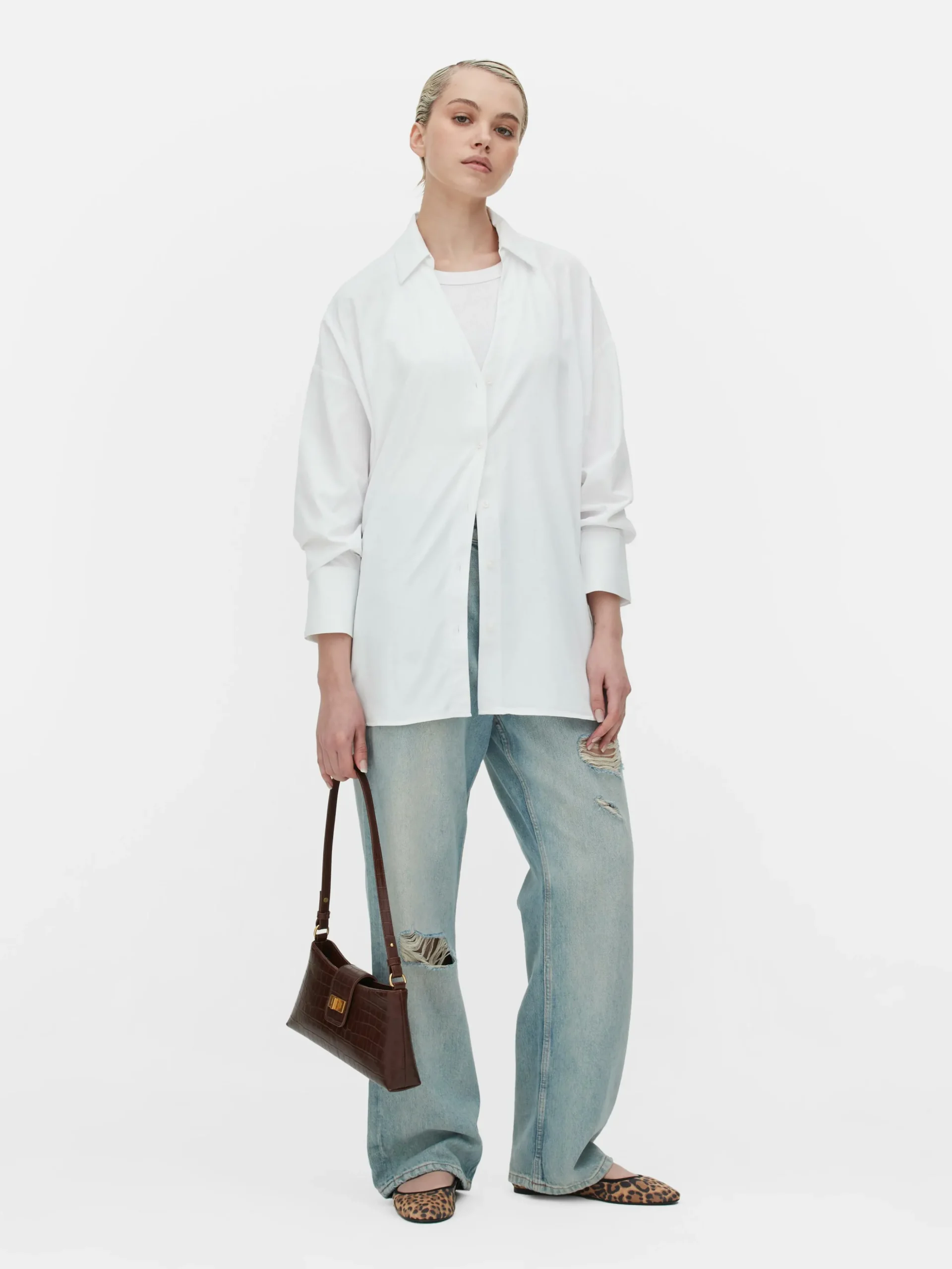 Oversized Overhemd Van Popeline