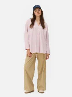 Oversized Overhemd Van Popeline