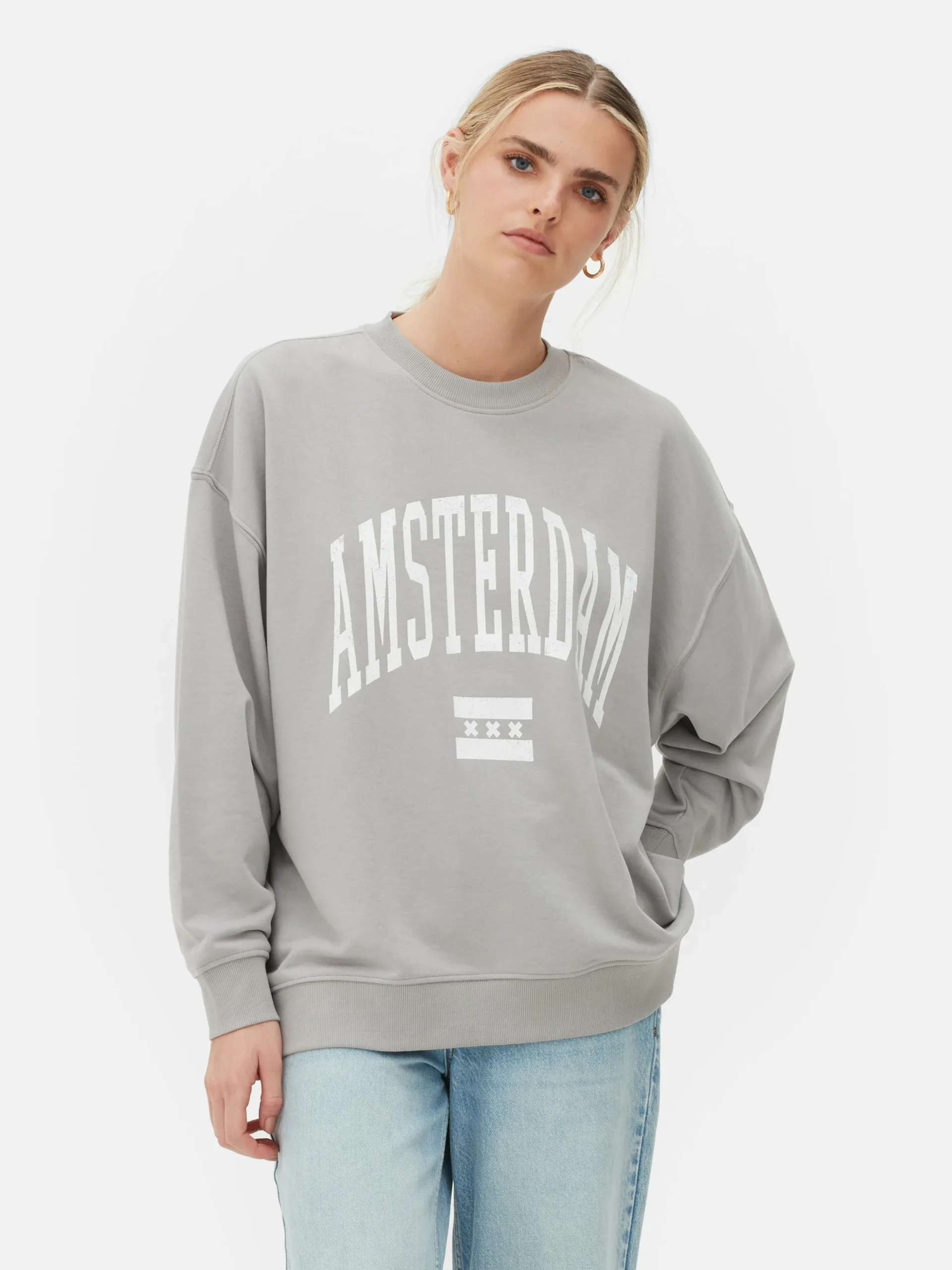 Oversized Sweatshirt Met Print Amsterdam