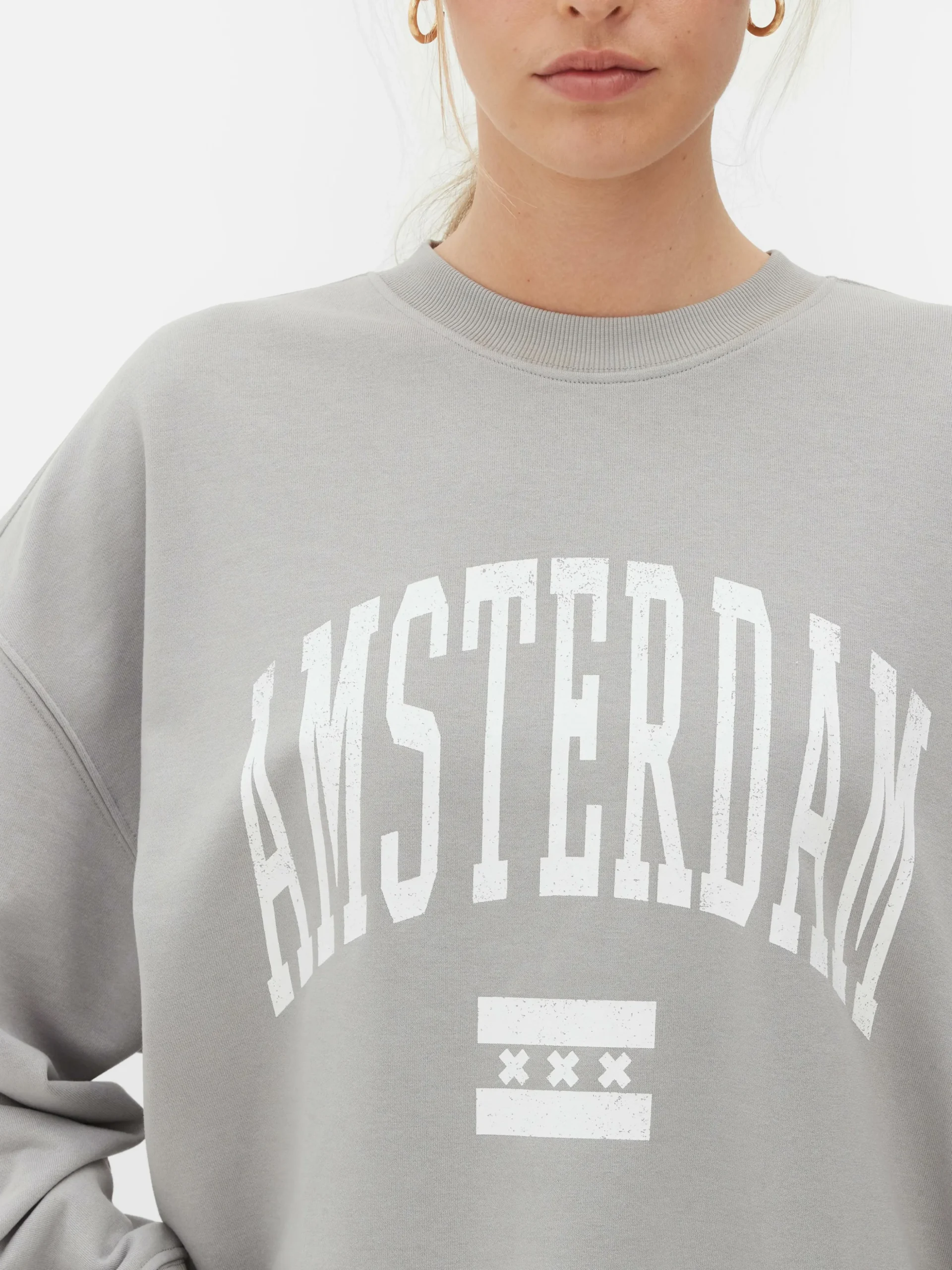 Oversized Sweatshirt Met Print Amsterdam
