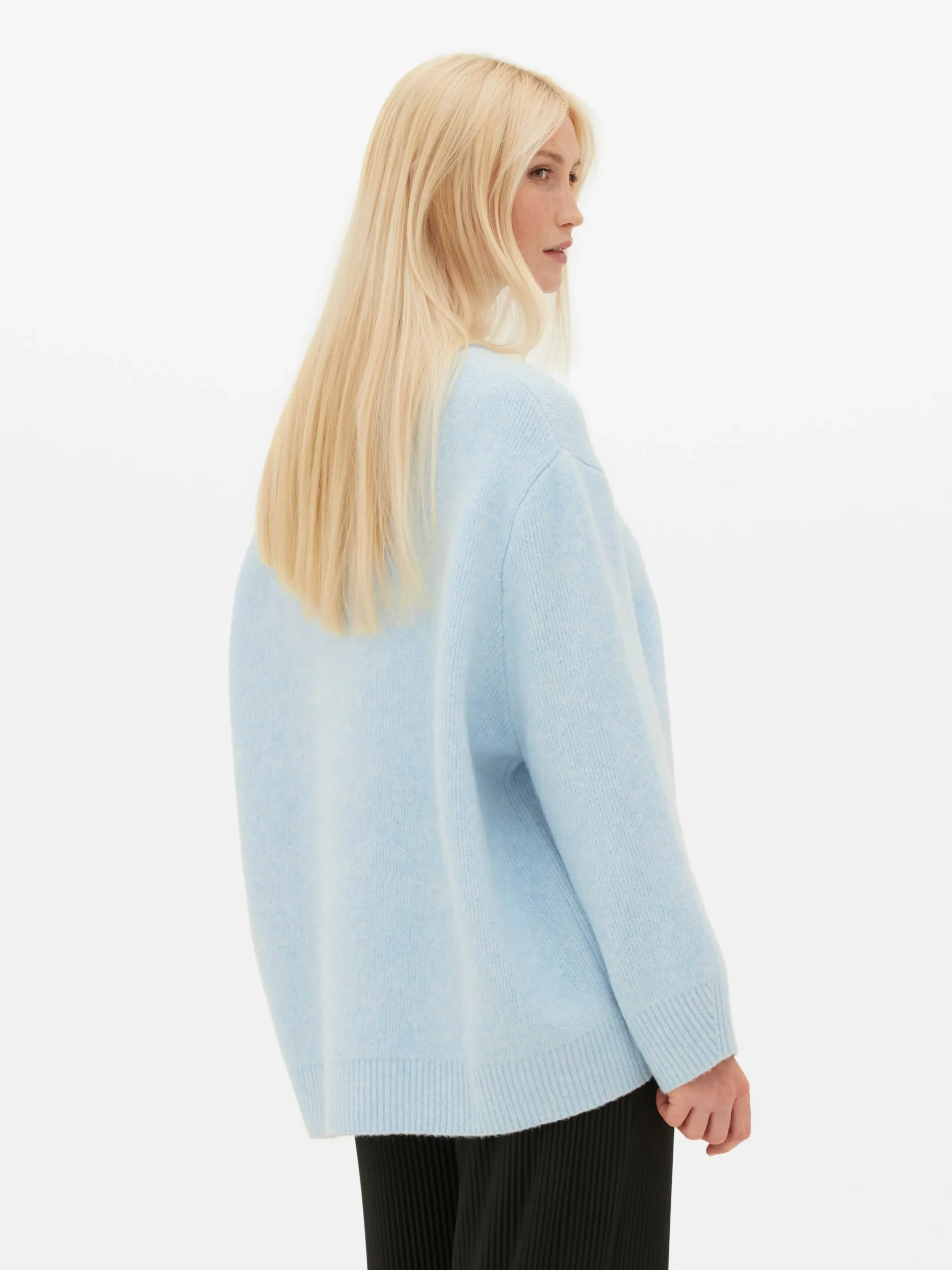 Oversized Trui Met Ronde Hals