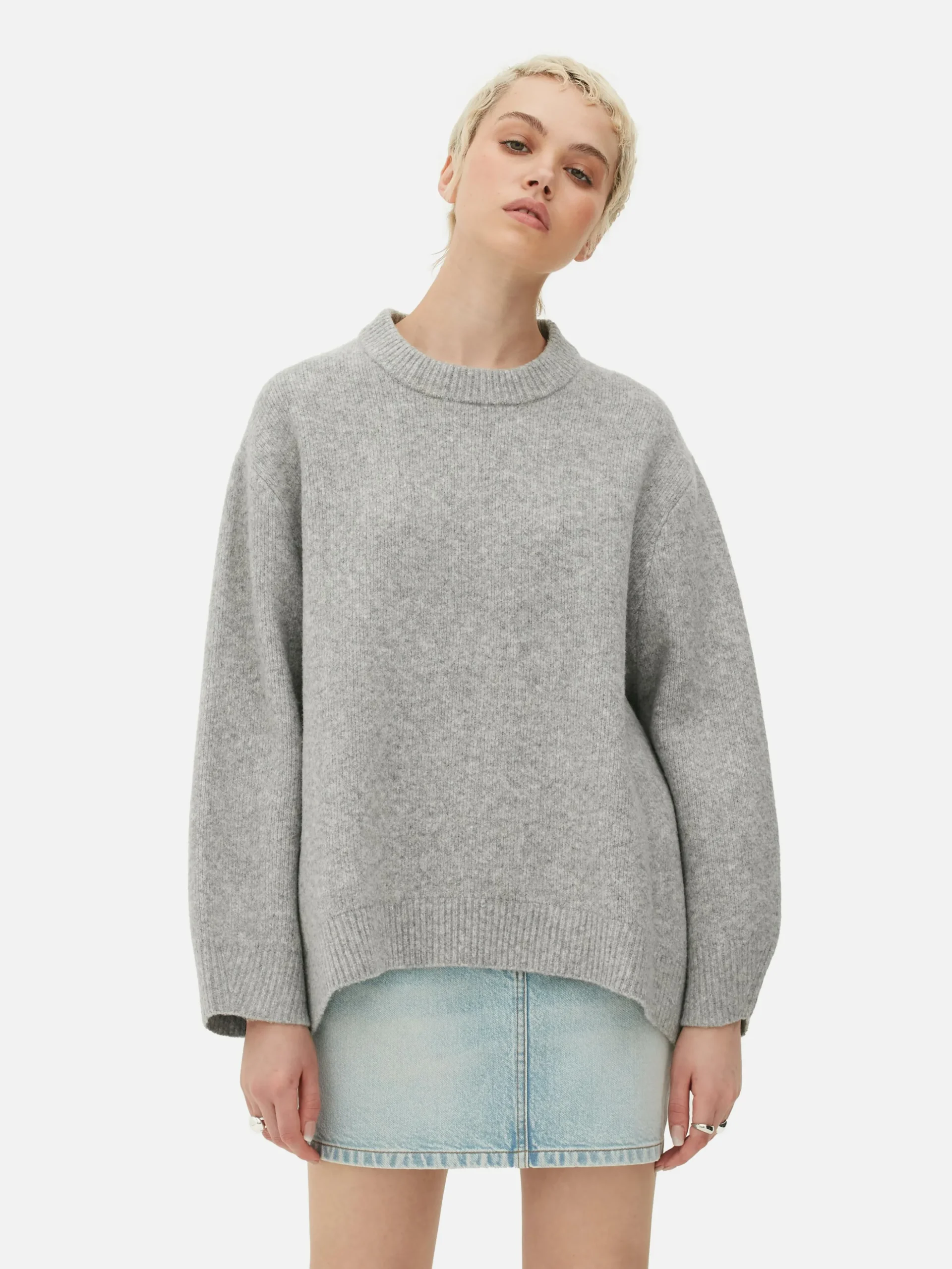 Oversized Trui Met Ronde Hals