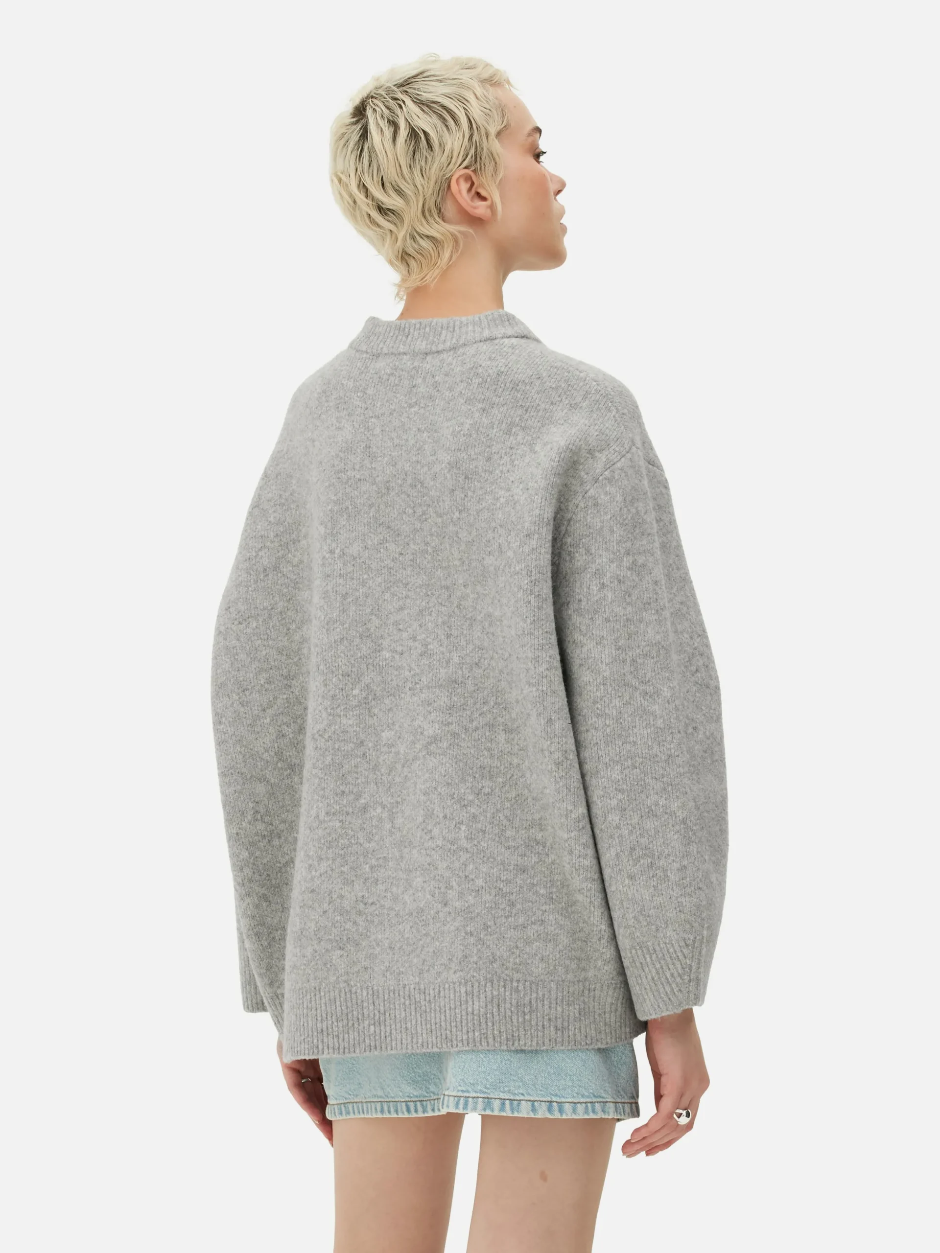 Oversized Trui Met Ronde Hals