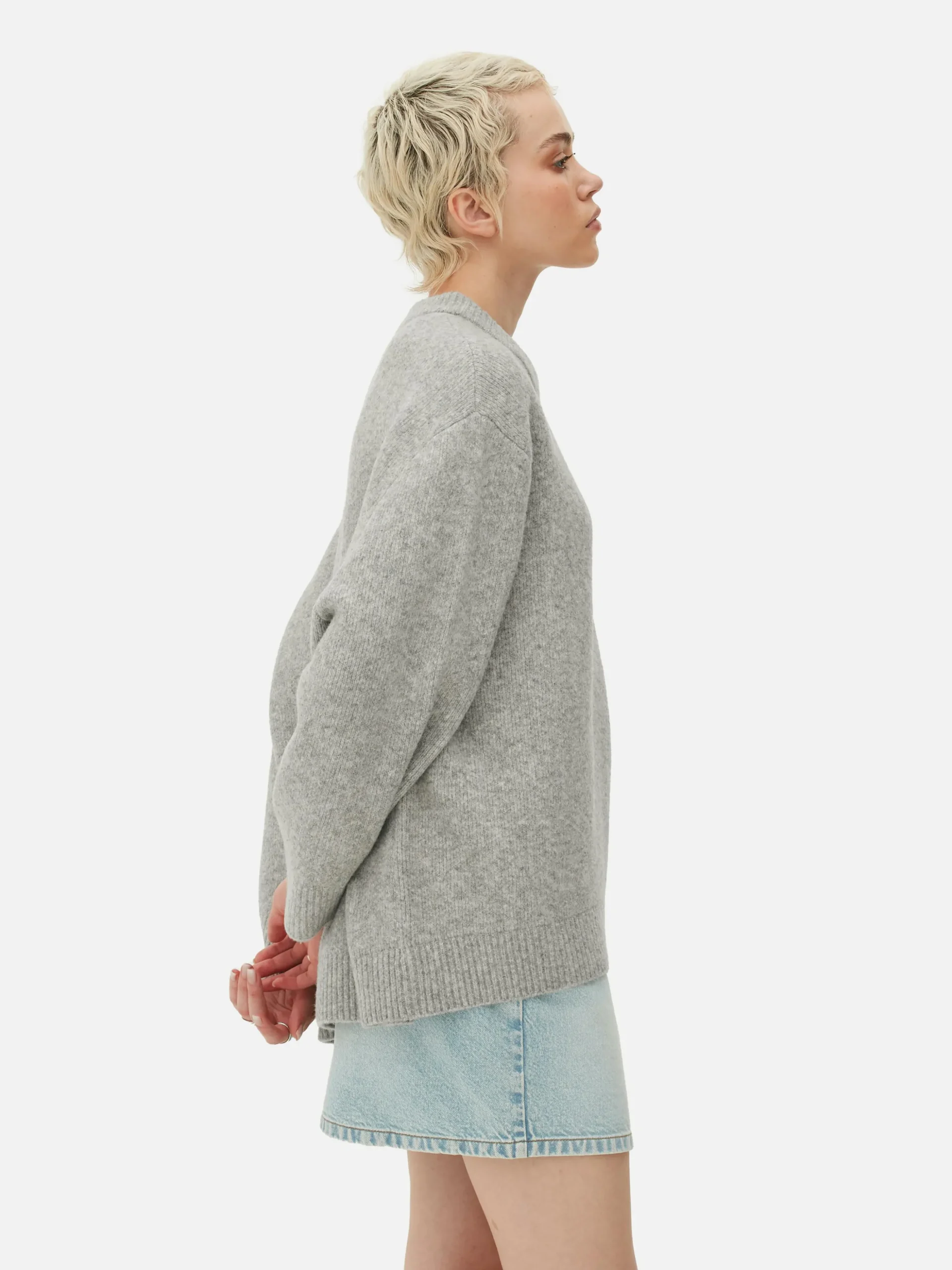 Oversized Trui Met Ronde Hals