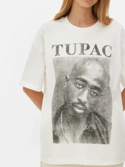 Oversized T-shirt Met Print Tupac