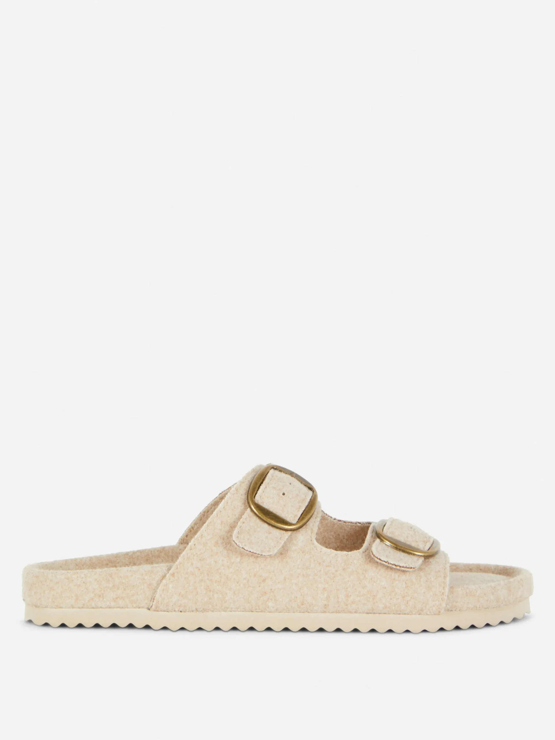 Pantoffels Met Voetbed En Twee Vilten Bandjes