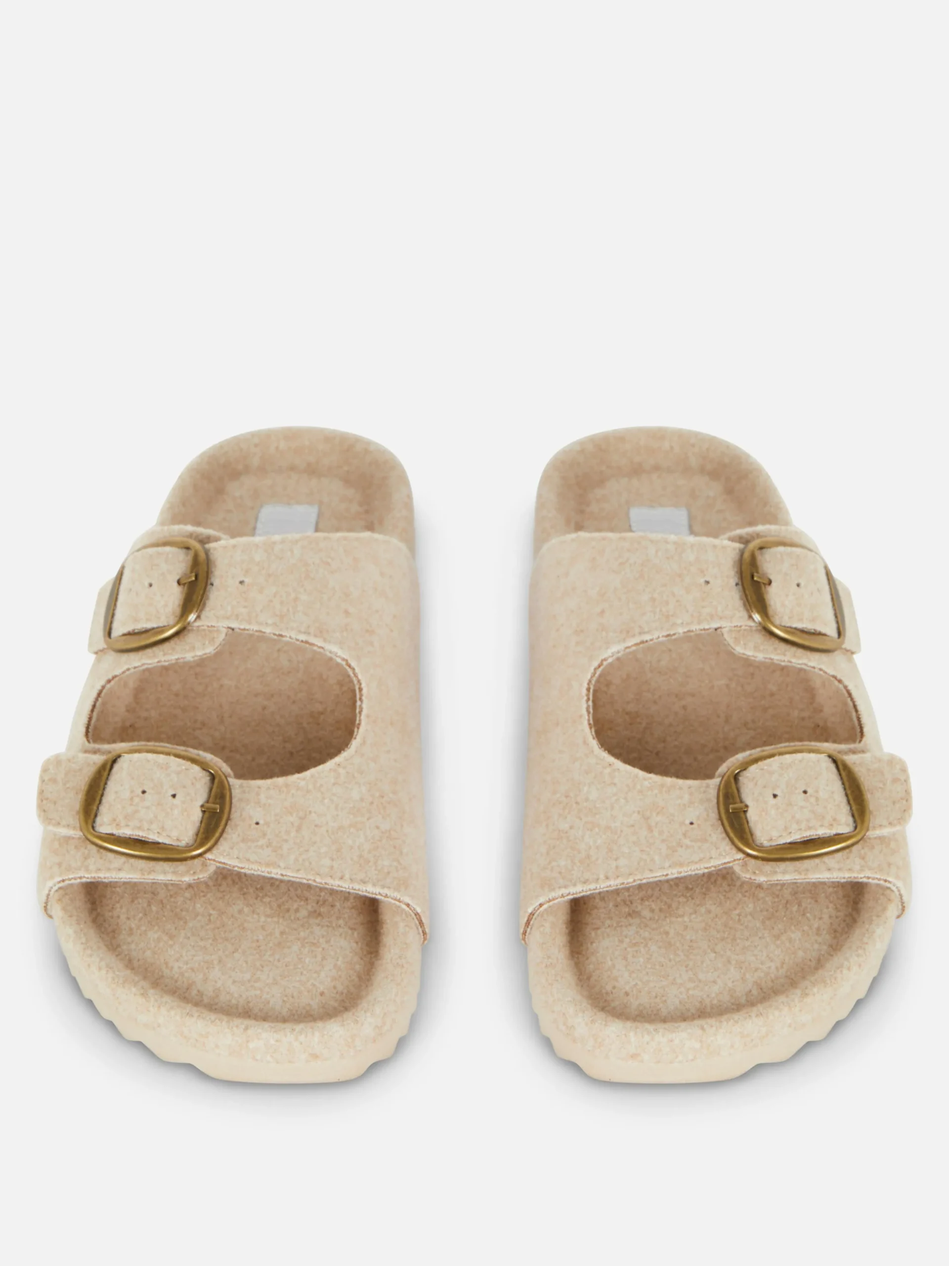 Pantoffels Met Voetbed En Twee Vilten Bandjes