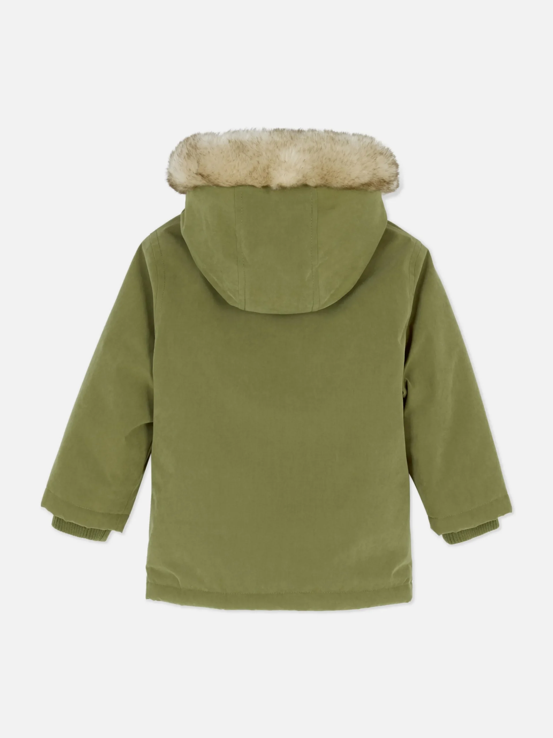Parka Met Capuchon Met Imitatiebontrand