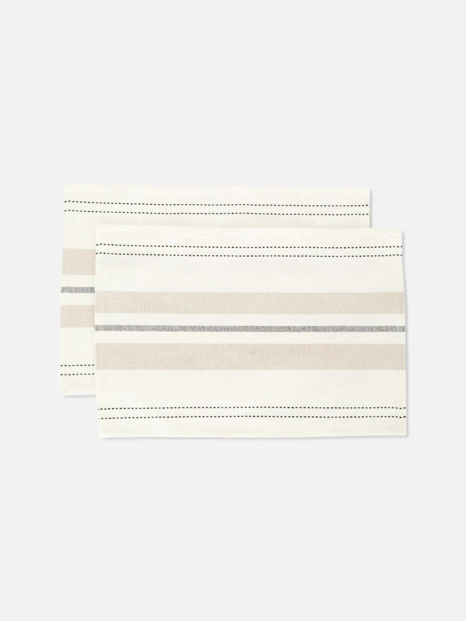 Placemats Van Gestreepte Stof, Set Van 2