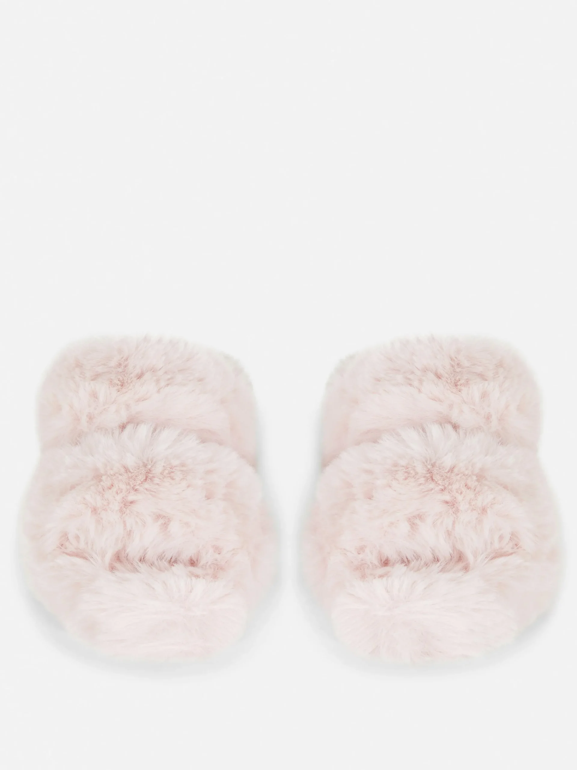 Pluizige Pantoffels Met Dubbele Bandjes