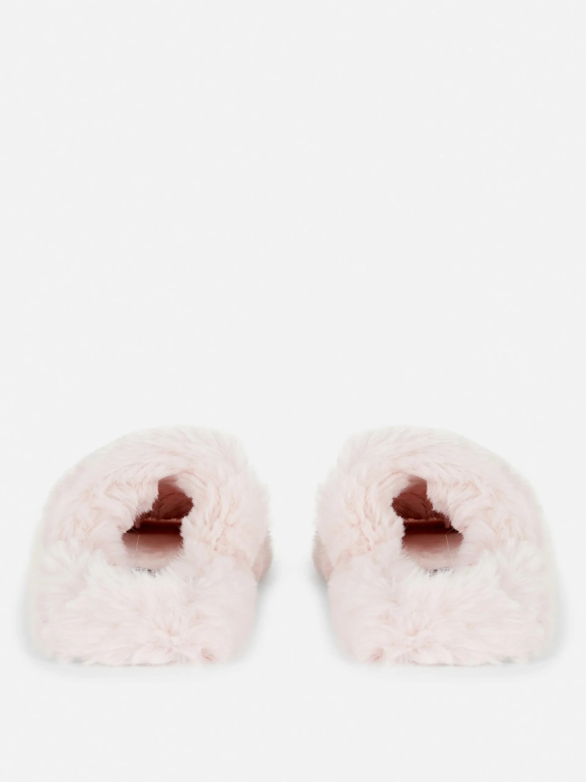 Pluizige Pantoffels Met Dubbele Bandjes