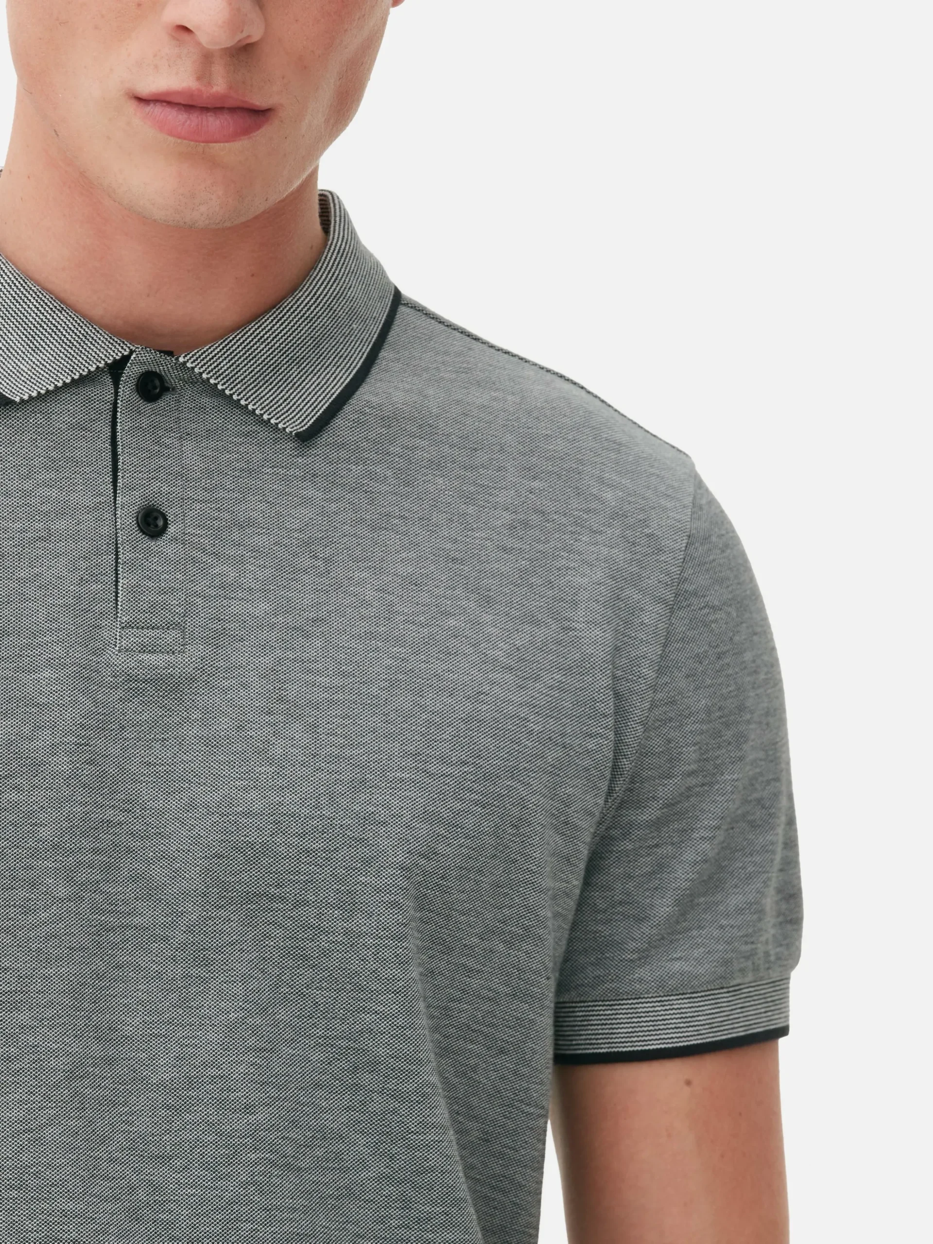 Poloshirt Met Birdseyemotief