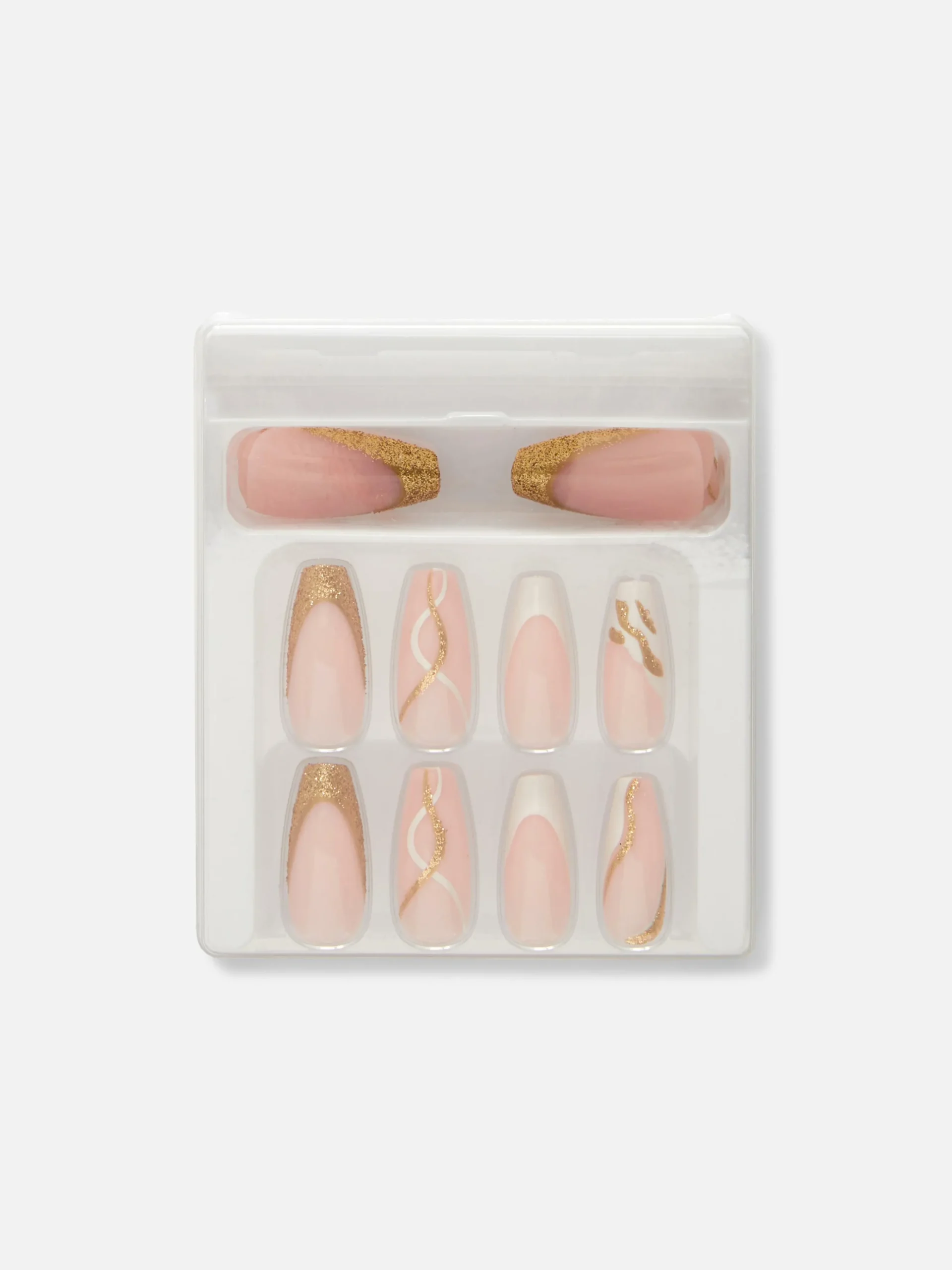 PS... Glanzende Stilettokunstnagels Met Swirl