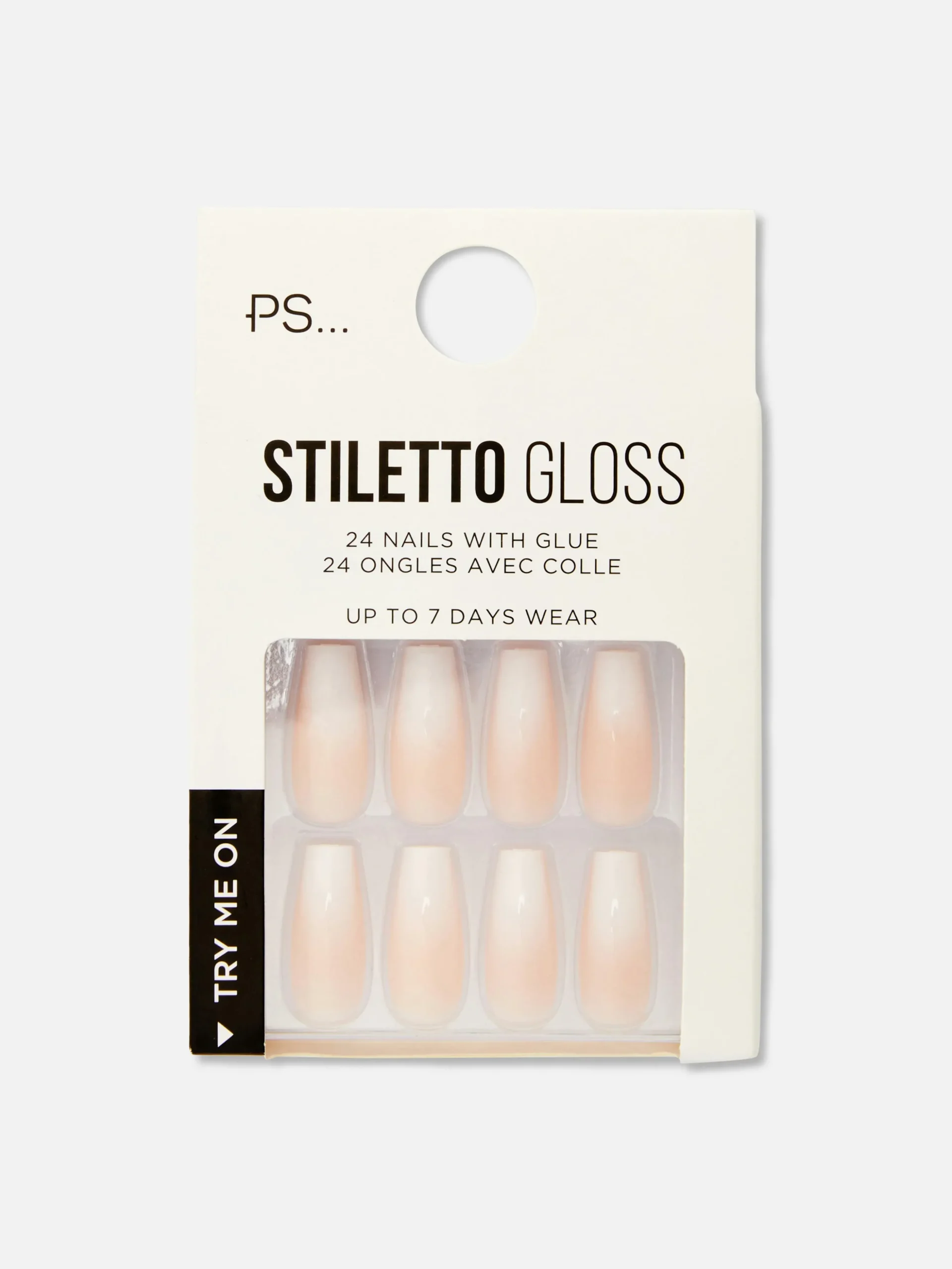 PS... Stiletto-kunstnagels Met Glans En Kleurverloop