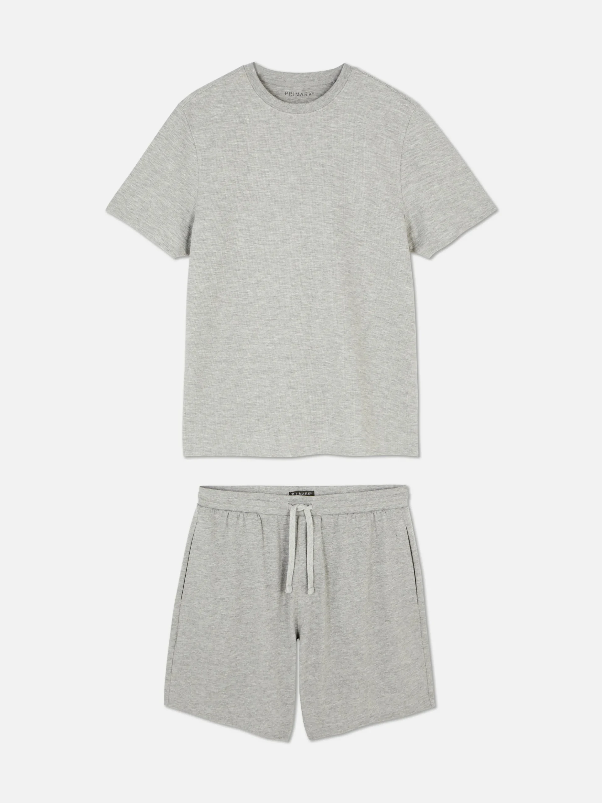 Pyjama Met T-shirt En Korte Broek Van Gewafelde Jersey