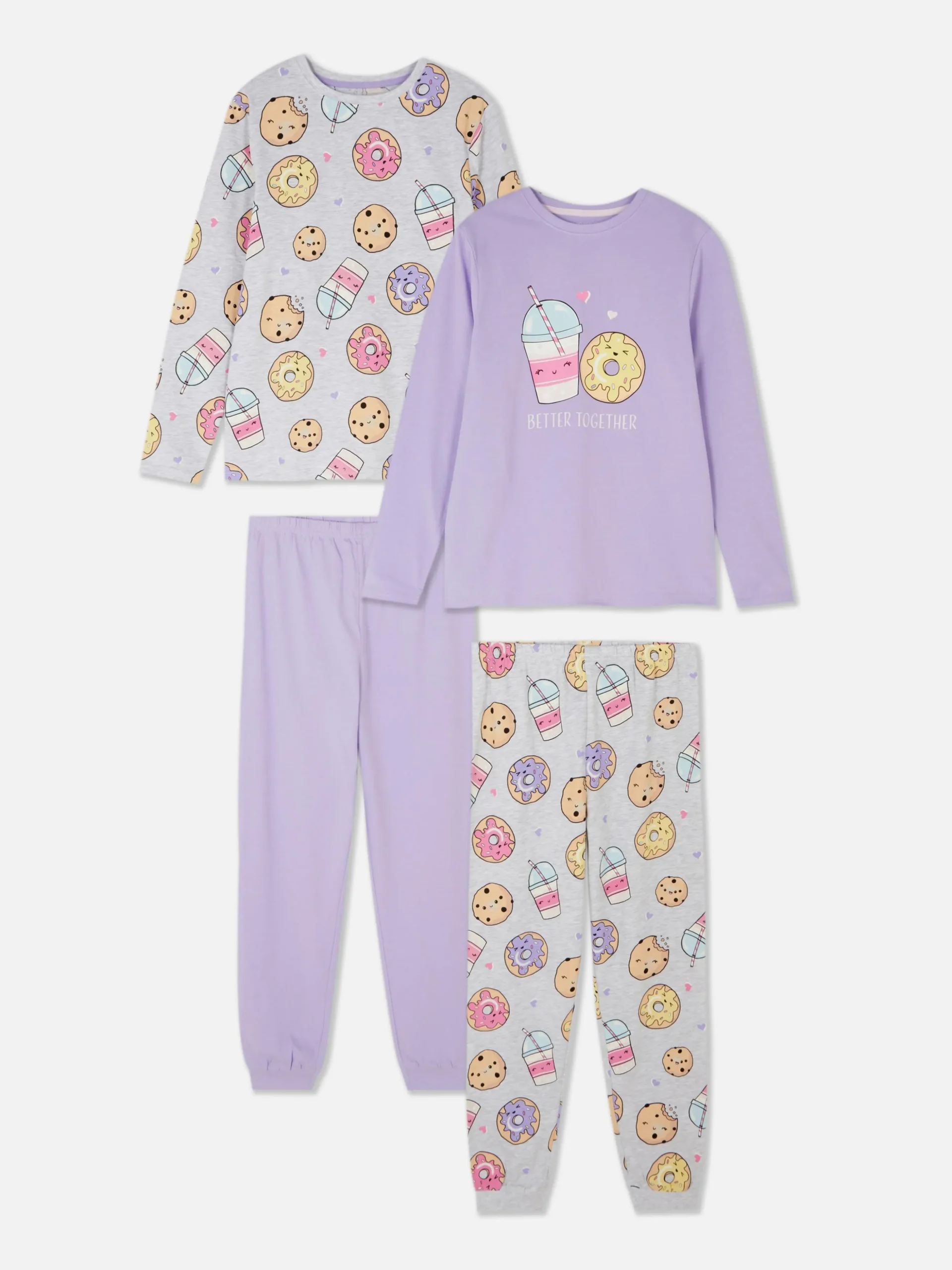 Pyjama's Met Bubbeltheepatroon, Set Van 2