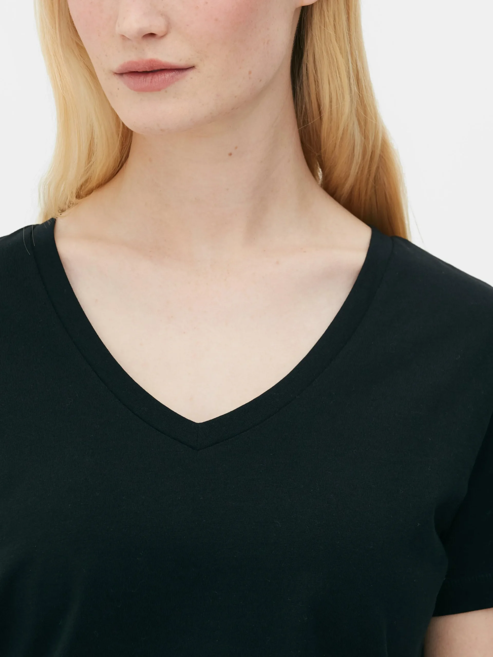 Regular Fit T-shirt Met V-hals