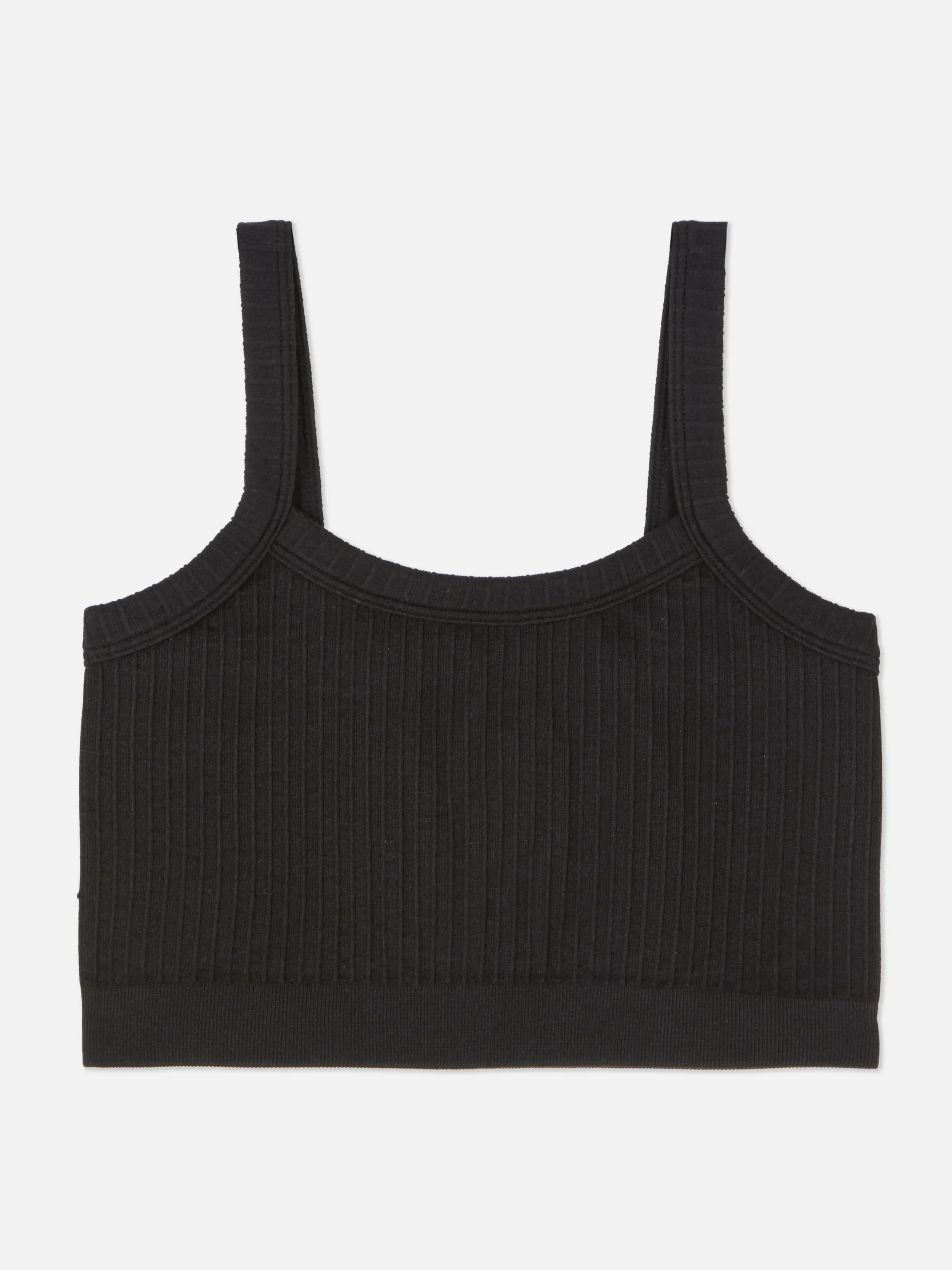 Ribstoffen Korte Top Met Textuur