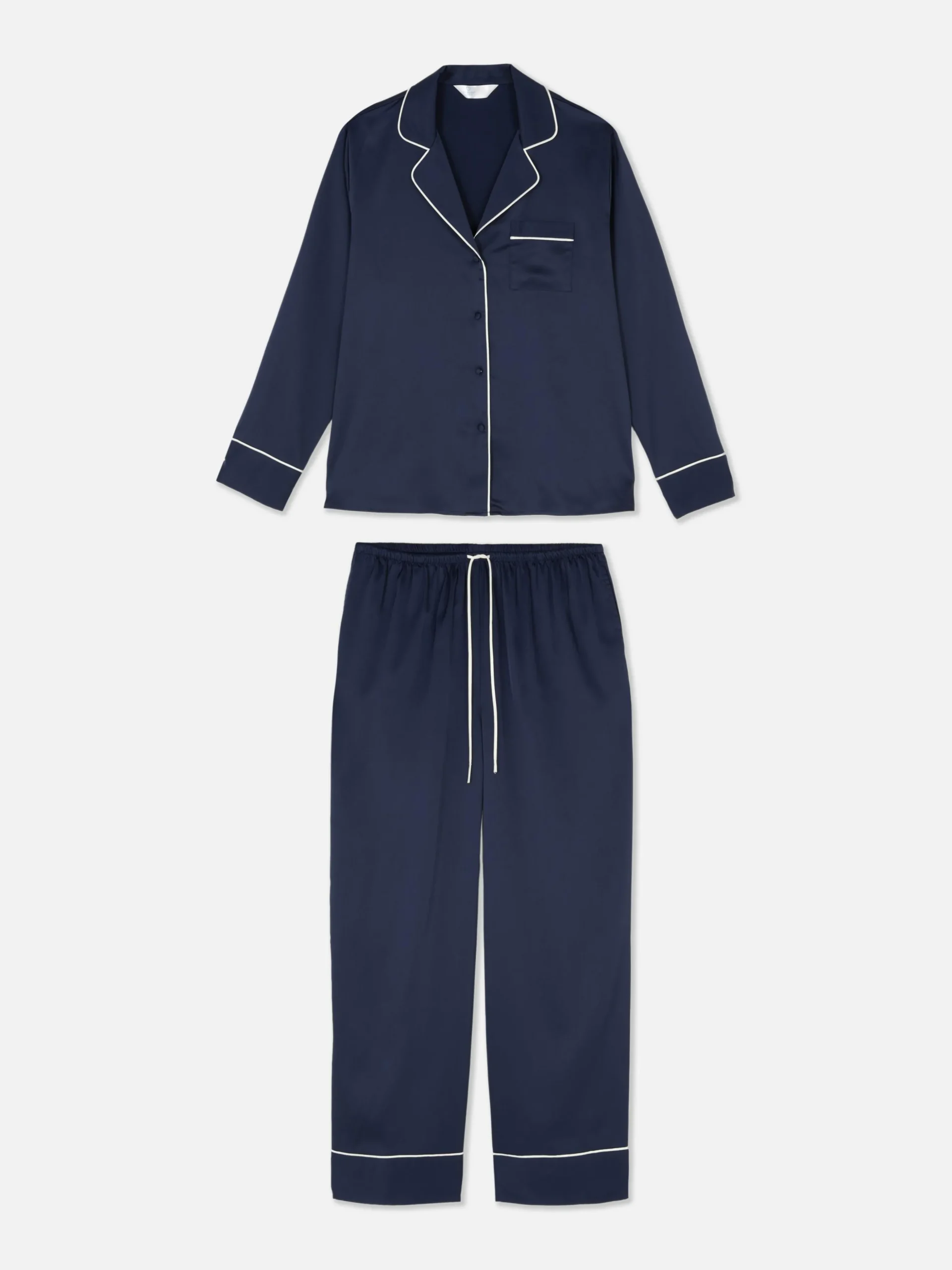 Satijnen Pyjamaset Met Lange Mouwen