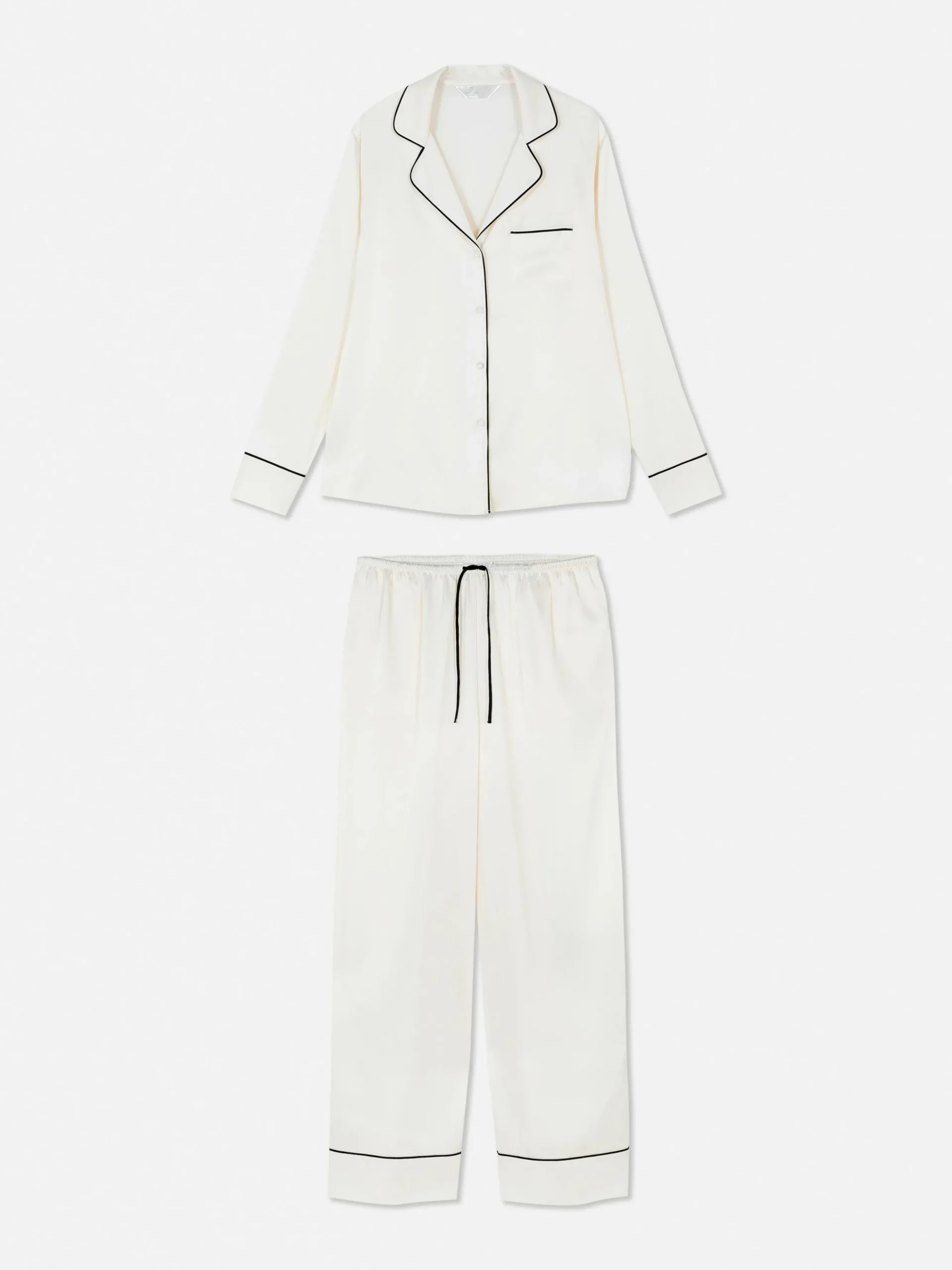 Satijnen Pyjamaset Met Lange Mouwen