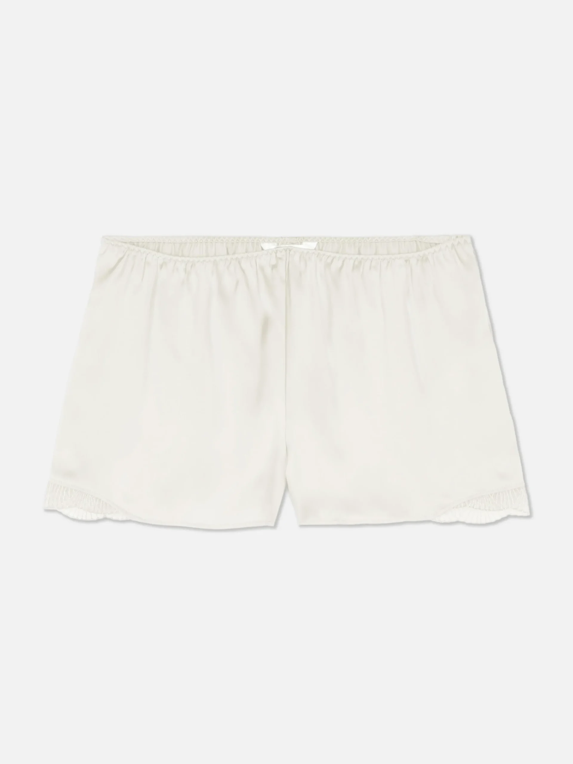 Satijnen Pyjamashort Met Kanten Zoom