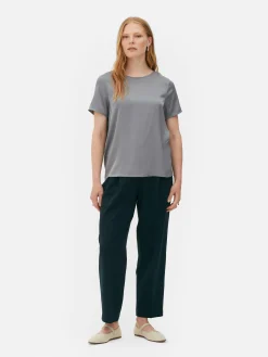 Satijnen T-shirt Met Korte Mouwen The Edit