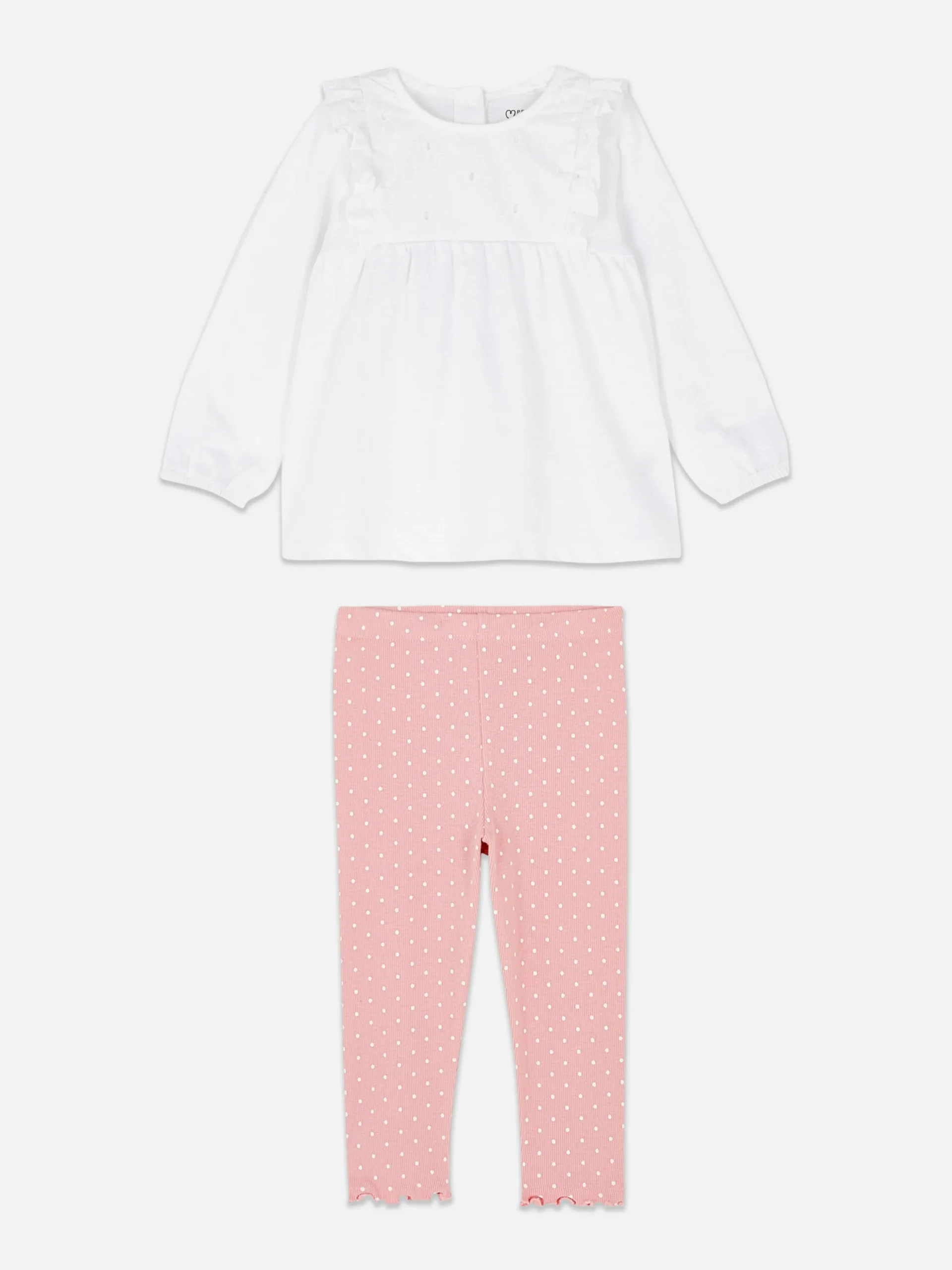 Set Van Blouse Met Ruches En Legging