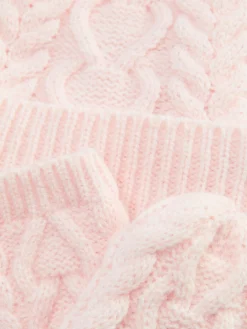 Set Van Kabelgebreide Beanie En Wanten