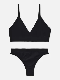Set Van Naadloze Triangelbralette En String
