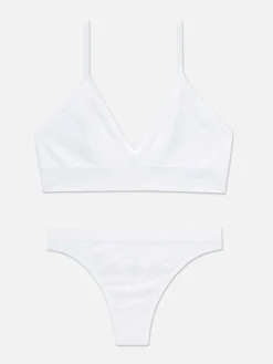 Set Van Naadloze Triangelbralette En String