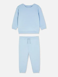 Set Van Sweatshirt En Joggingbroek Met Textuur