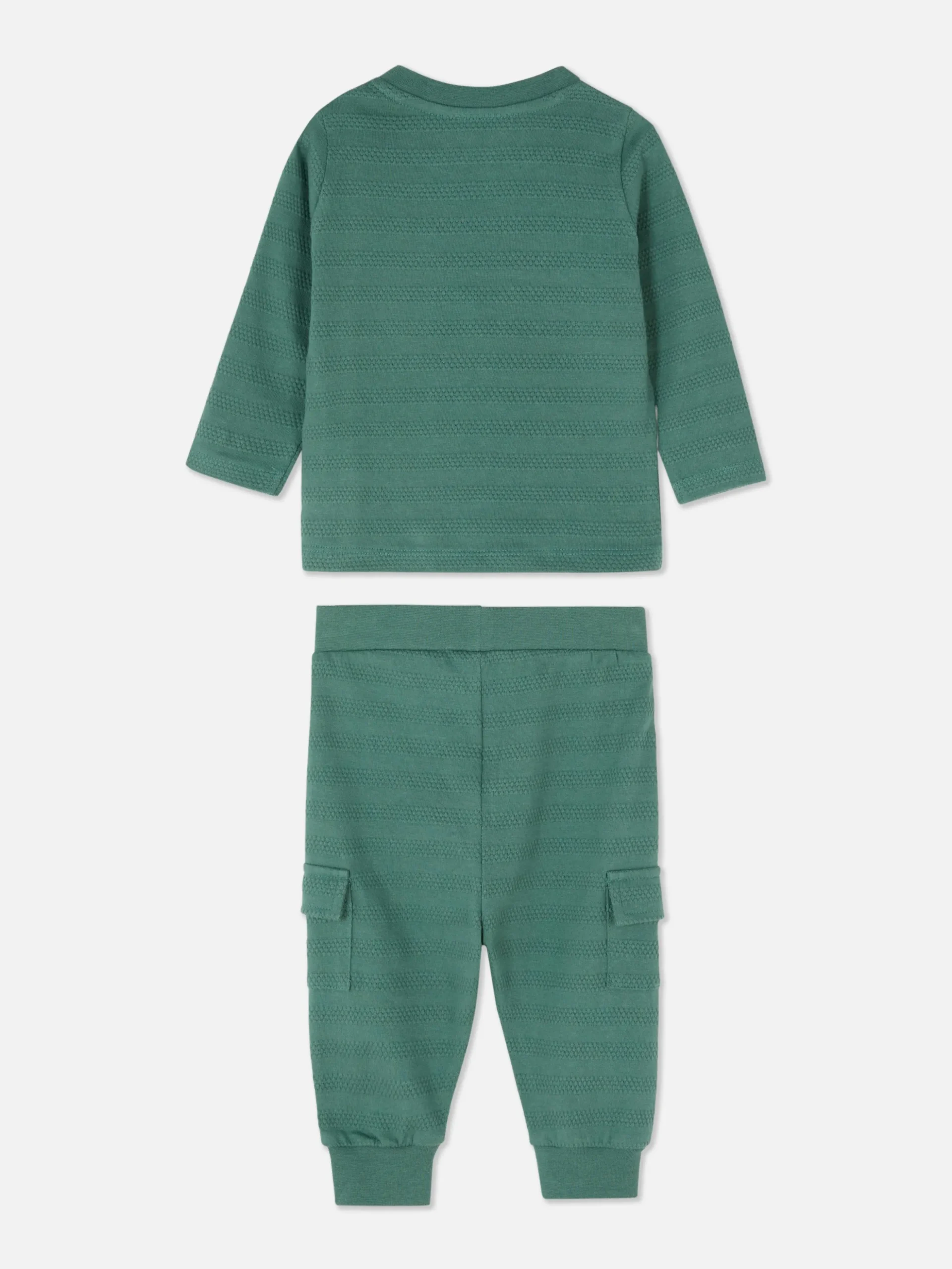 Set Van T-shirt Met Textuur En Cargobroek