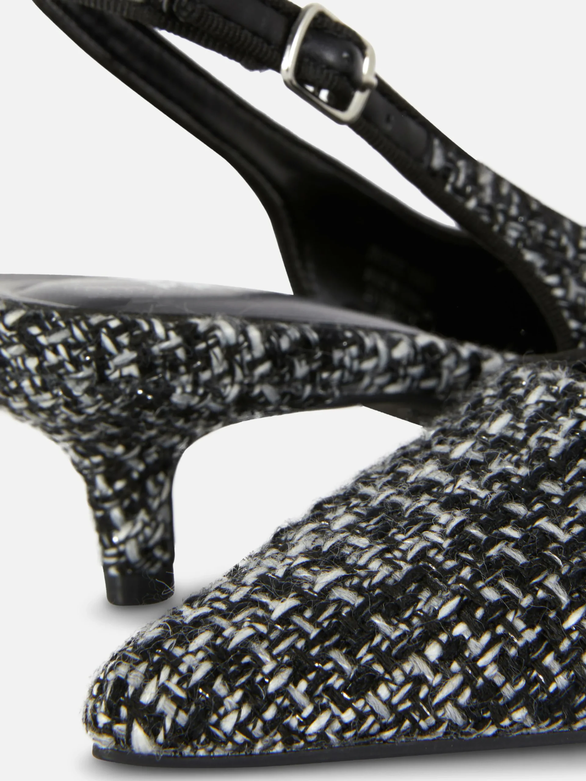 Slingback Kitten Heels Van Bouclé