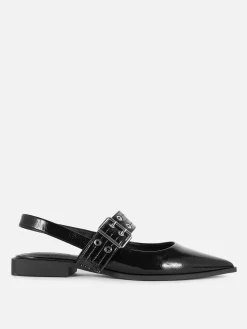 Slingbackballerina's Met Gesp