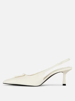Slingback-pumps Met Lage Hak