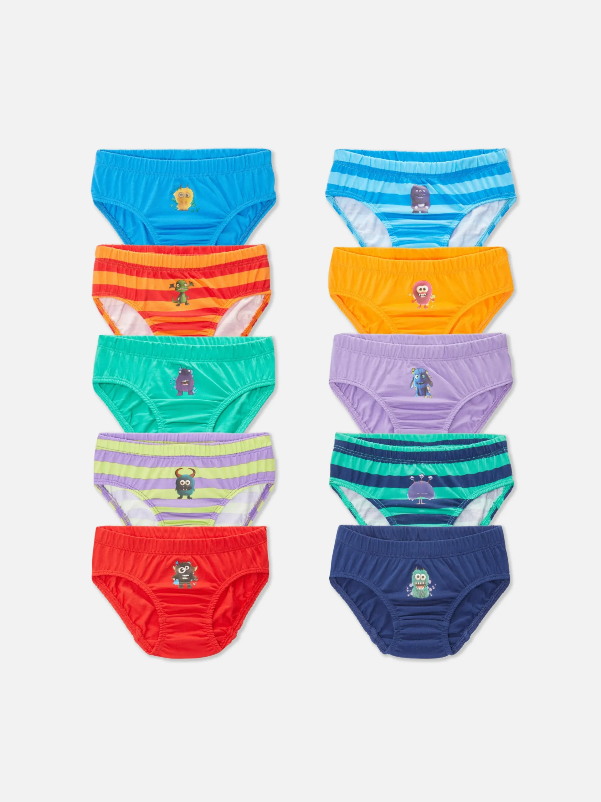 Slips Met Monsterprint, Set Van 10