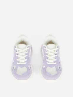 Sneakers Met Inzetstukken En Dikke Zool