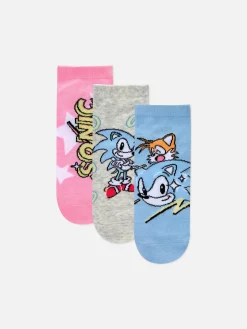Sneakersokken Sonic The Hedgehog, 3 Paar