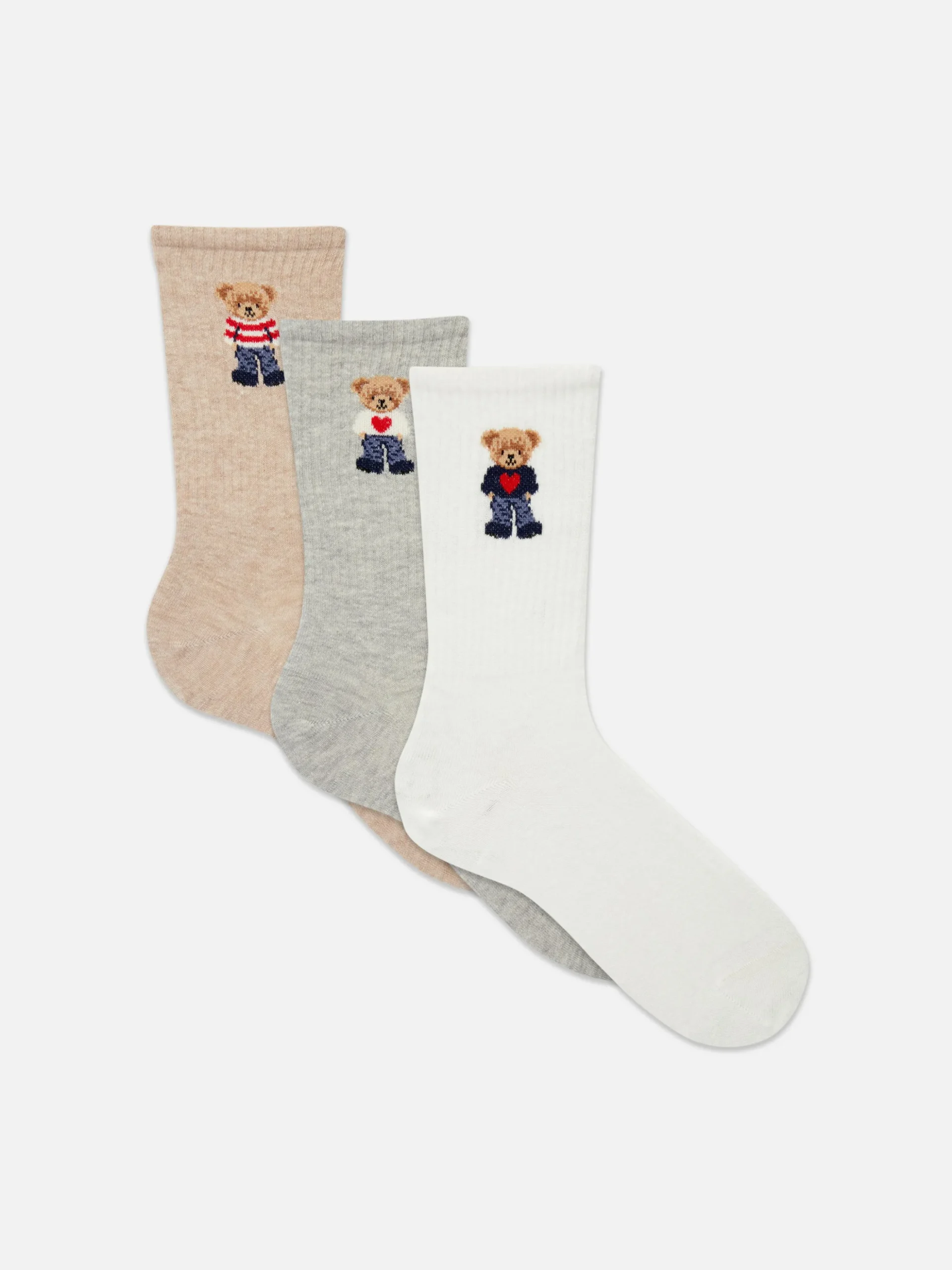 Sokken Met Teddybeer, 3 Paar